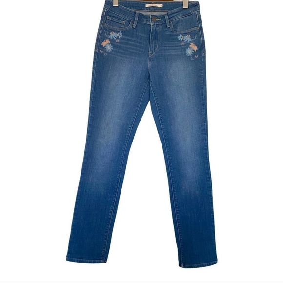 Levi's Denim - Levi’s mid rise embroidered skinny jeans 29 EUC